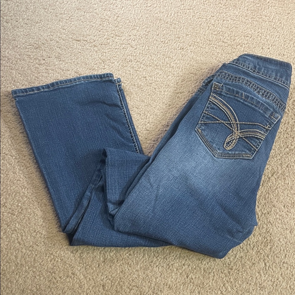 Wallflower Women's Boot Cut Jeans in Denim Blue